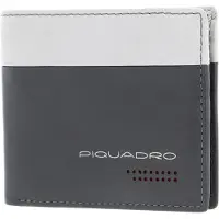 Piquadro Portemonnee Grijs Zwart