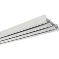 Gardinia Gordijnrail voor vlakke gordijnen, model Atlanta, wit, 3-delig, 160 cm