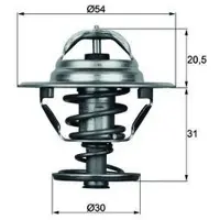 MAHLE ORIGINAL TX 10 76D Thermostaat, koelvloeistof