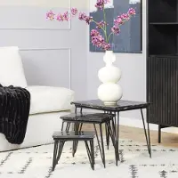 Starfurn Salontafel Set Jala | Zwart Marmer | 50 Cm