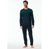 Schiesser Pyjama Long petrol 181925 54/XL