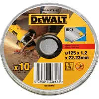 DeWalt Meule de Tronçonnage INOX 125 x 1 x 22,2 mm 10 Pièces