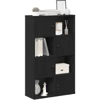 vidaXL Boekenkast 60x24x101,5 cm bewerkt hout zwart eikenkleurig