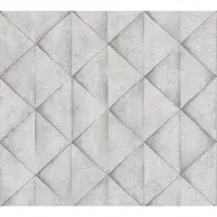 Living Walls 3D BETONLOOK BEHANG | Industrieel - licht grijs - Industrial