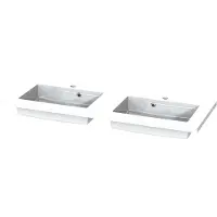 Tiger Wastafel s-line quadro 120 cm glanzend wit