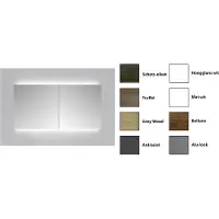 Sanicare Spiegelkast Qlassics Ambiance 100 cm 2 Deuren Hoogglans Wit