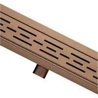 Wiesbaden Douchegoot met flens en rooster 70 x 7 cm geborsteld brons koper