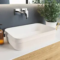Mondiaz arvo waskom solid surface 55 cm kleur linen /talc