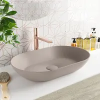 Mondiaz onni waskom solid surface 55 cm kleur smoke /smoke