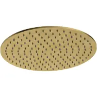 Hotbath Archie hoofddouche 30cm rond extra dun messing geborsteld PVD