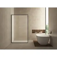 Boss & Wessing Inloopdouche bws vidrios 100x200 cm 8 mm met stabilisatiestang nano mat zwart