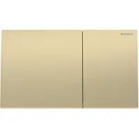 Geberit Sigma70 bedieningsplaat - 2-toets spoeling - rechthoekige knoppen - rvs messing (goud) 115.622.QF.1