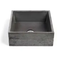 Urbi et Orbi Opzet wastafel in vivo beton 38x38x16 cm antraciet