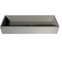 Urbi et Orbi Opzet wastafel immissio 90 beton 90x31x15 cm lichtgrijs