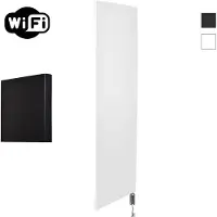 Sanicare Denso elektrische radiator 40x180cm wit mat met WiFi en thermostaat rechts chroom