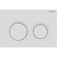 Geberit Drukplaat Omega 20 voor 2-toets Spoeling Witte Ringen Mat Wit