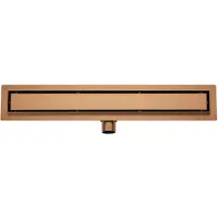 Boss & Wessing Douchegoot met Tegelrooster en Flens BWS Roos 80x7 Cm Geborsteld Brons Koper