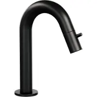 Brauer Black Edition opbouw fonteinkraan met gebogen uitloop mat zwart