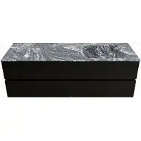 Mondiaz VICA-DLUX 150cm badmeubel onderkast Urban 4 lades. Inbouw wastafel CLOUD rechts 1 kraangat, kleur Lava.