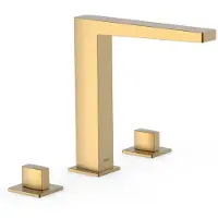Tres Wastafelmengkraan Slim Exclusive 3-Gats met 2 Knoppen Mat Goud