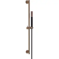Boss & Wessing Glijstangset bws moran met staafhanddouche 1 stand 150 cm geborsteld brons koper/mat zwart