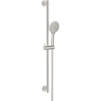 Wiesbaden Glijstangset remi met handdouche 3 standen 150 cm geborsteld staal