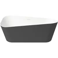 Zydra Vrijstaand Ligbad Sottovento 170x80 cm Negro