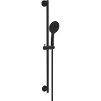 Wiesbaden Glijstangset remi met handdouche 3 standen 150 cm mat zwart