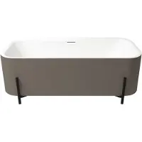 Zydra Vrijstaand ligbad aura 75x170 cm moka