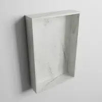 Mondiaz EASY Nis 44,5x29,5cm in solid surface kleur Opalo. 1 vak geschikt voor in- of opbouw