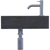 Differnz Fonteinset Furan 40x23x11 cm Kalksteen Zwart