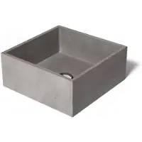 Urbi et Orbi Opzet wastafel immissio beton 39x39x16 cm bruin beige