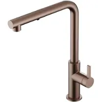 Hotbath Ace AC042 keukenmengkraan en uittrekbare duo-spray handdouche geborsteld koper PVD