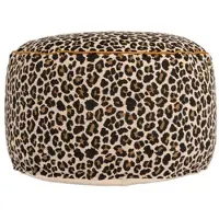 Sissy-Boy Bruine poef met leopard patroon