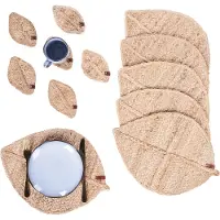 Beliani PEPPERLEAF - Set van 12 placemats en onderzetters - Natuurlijk - Jute