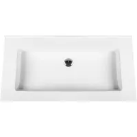 Boss & Wessing Wastafel bws veroni 45.5x57 cm zonder kraangat solid surface wit