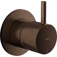Hotbath Cobber CB011 Afbouwdeel 2-weg Omstel Verouderd Messing - Kranen, Badkranen, Inbouw Badkranen - 8719638626064