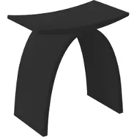 Best design Badkamer Stoel Lucky-Black Solid Surface Zwart