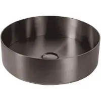 Qisani Vanity opbouw wastafel 40x12cm gunmetal
