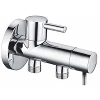 Xellanz Minimal dubbele hoekstopkraan 1/2"x3/8"x3/8"chroom