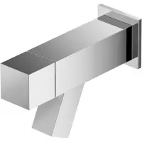 Hotbath Fonteinkraan dude 1-knop inbouw wand 11.4 cm vierkant chroom