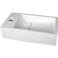 Luca Fontein Sanitair 35x18x9cm Solid Surface Met Kraangat Links Of Rechts Mat Wit