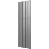 Plieger Designradiator cavallino retto dubbel 1716 watt middenaansluiting 200x60,2 cm zilver metallic