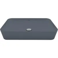 SaniGoods Aqualis keramische waskom 60x40cm mat basalt