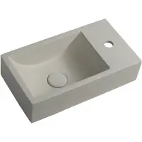 Hak Small - Crest fontein, 40x22 cm, 1 kraangat rechtss, nanolagen, witte zandsteen AR413