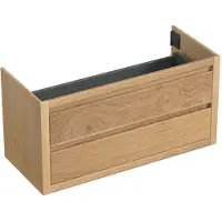 Forzalaqua Onderkast Gela 120x51x60 Cm 2 Softclose Lades Eiken Smoke