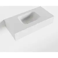 Mondiaz lex talc vrijhangende solid surface wastafel 60 cm. Positie wasbak midden