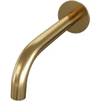 Brauer Uitloop gebogen incl rozet 65mm pvd-coating geborsteld gold