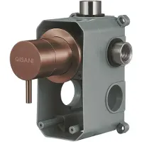 Qisani Omstelkraan Flow 2-weg Geborsteld Copper