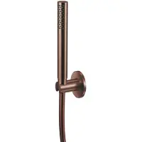 Qisani Staafhanddouche Flow Met Houder en Slang Geborsteld Copper